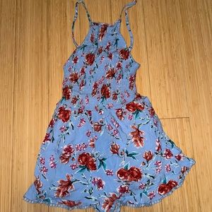 Blue floral romper- perfect summer or vacation look